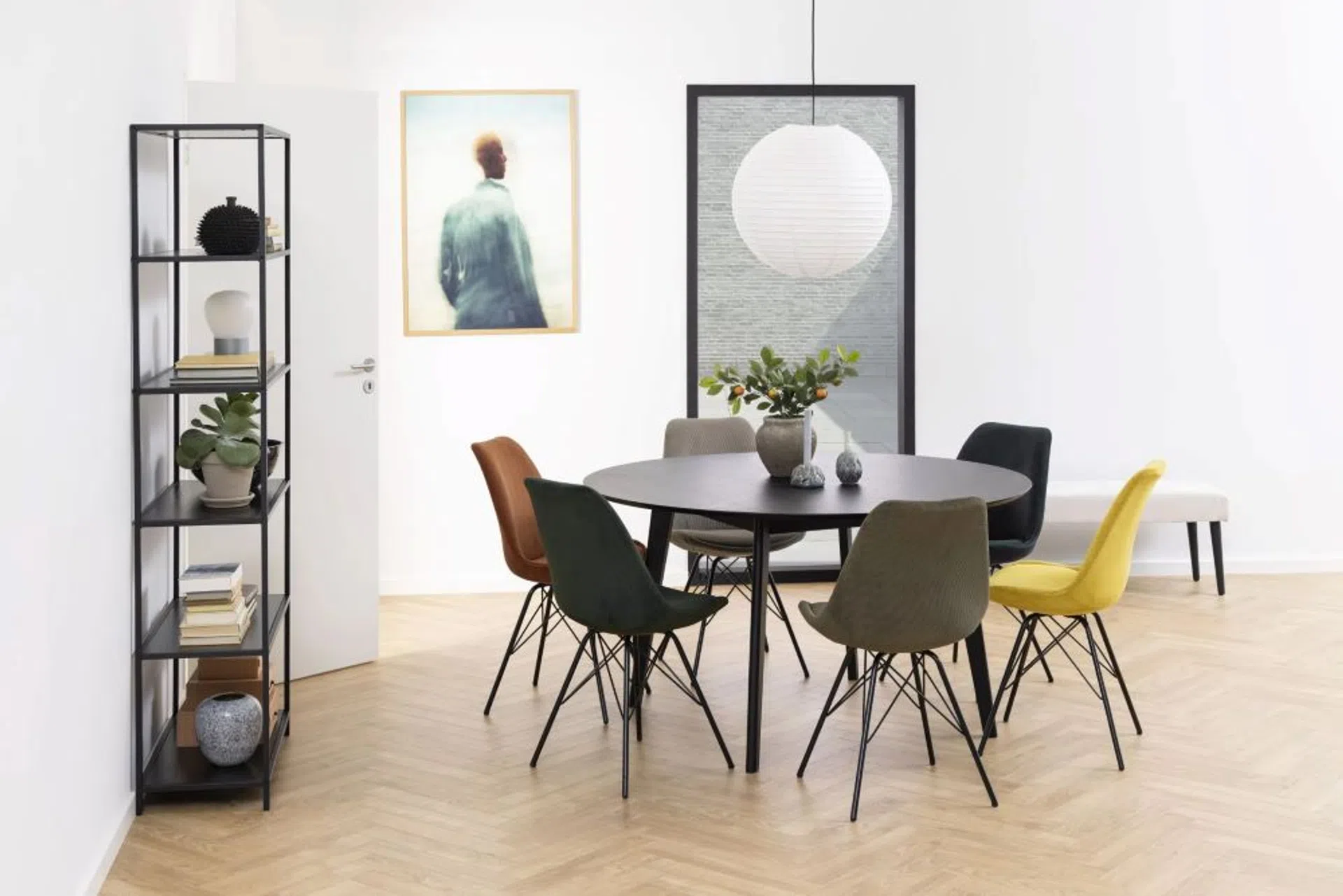 krzesło eris czarny mat / wind yellow 90