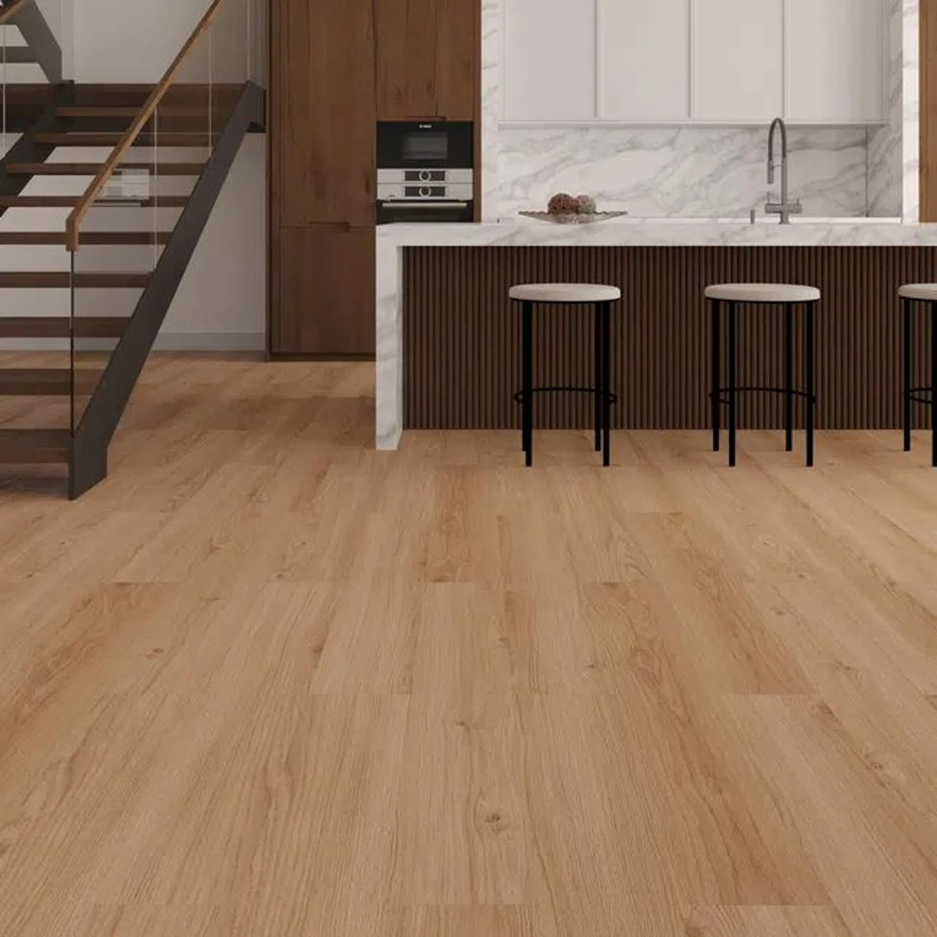 panele winylowe spc living dąb lumo kl. 33 4,0 + 1,0 mm click z podkładem