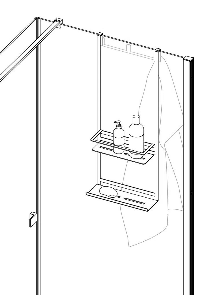 PÓŁKA WISZĄCA NA KABINIE 30 DEANTE MOKKO