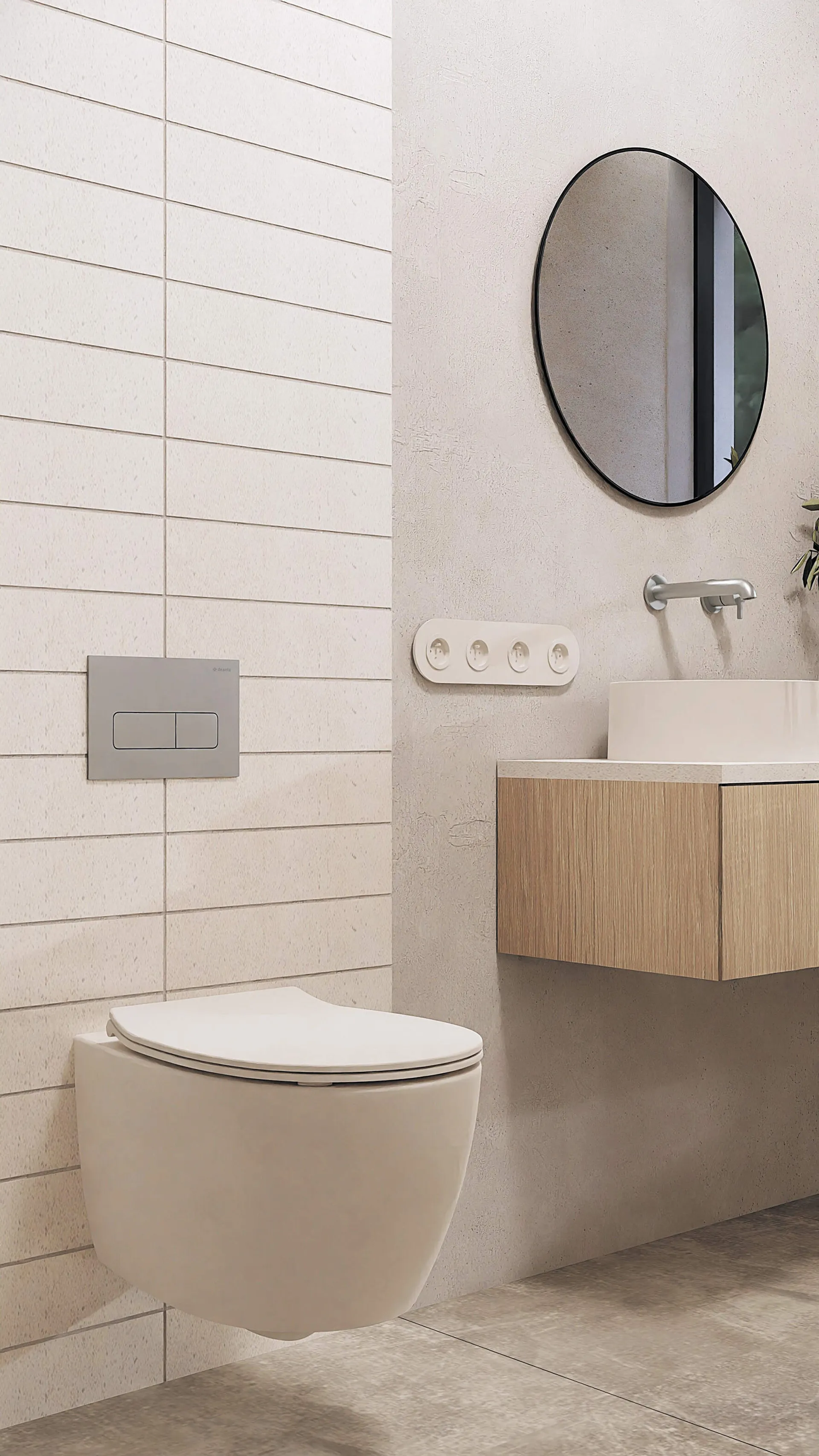 Miska WC wisząca Deante Silia bezkołnierzowa z deską wolnoopadającą duroplast CDLD6ZPW