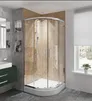 Kabina prysznicowa Deante Jasmin Plus 90x90x190 półokrągła uniwersalna chrom transparentne KTJ_051P