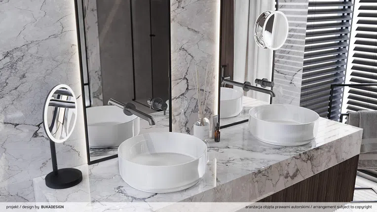 Lusterko kosmetyczne stawiane Deante Silia czarny mat ADI_N812