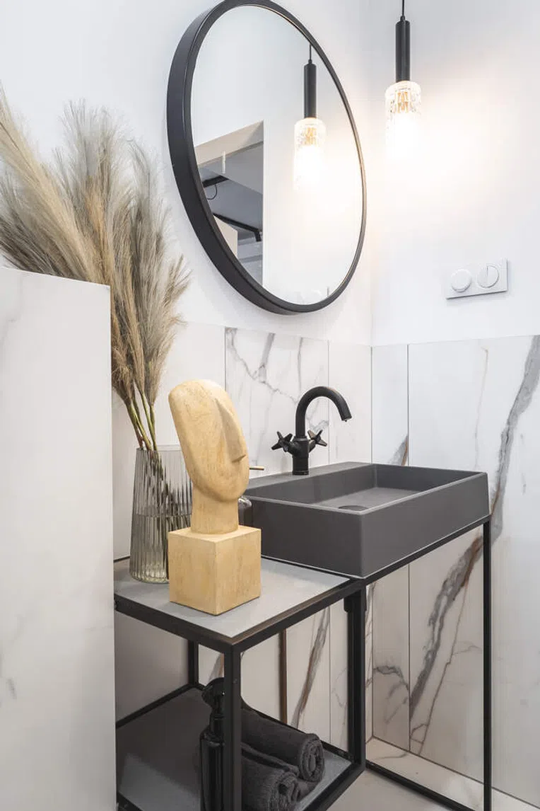 Bateria umywalkowa Deante Temisto czarny mat BQT_N21D