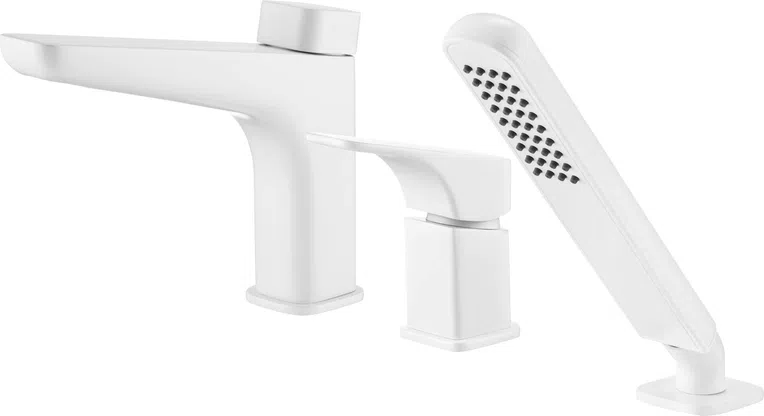 Bateria wannowa Deante Hiacynt 3-otworowa biały mat BQH_A13M