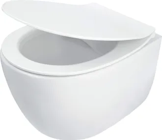 Miska WC wisząca Deante Silia bezkołnierzowa z deską wolnoopadającą duroplast CDLD6ZPW