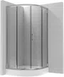KABINA PRYSZNICOWA DEANTE JASMIN 90X90X185 PÓŁOKRĄGŁA UNIWERSALNA CHROM TRANSPARENTNE KGJ_051P