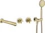 Zestaw prysznicowy podtynkowy Deante Temisto mosiądz szczotkowany NAC_M9TQ