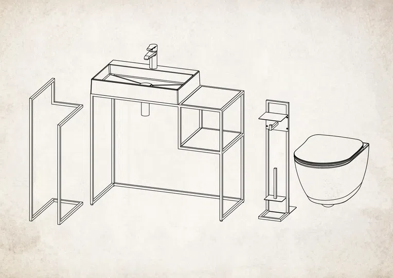 Stojak łazienkowy na papier Deante Mokko nero ADM_N242