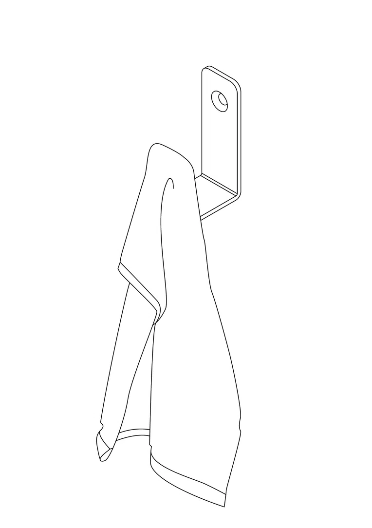 Haczyk łazienkowy na ręcznik Deante Mokko nero ADM_N111