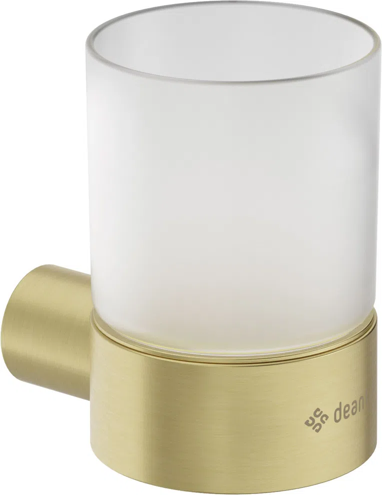 Kubek łazienkowy mocowany Deante Round złoty szczotkowany ADR_R911