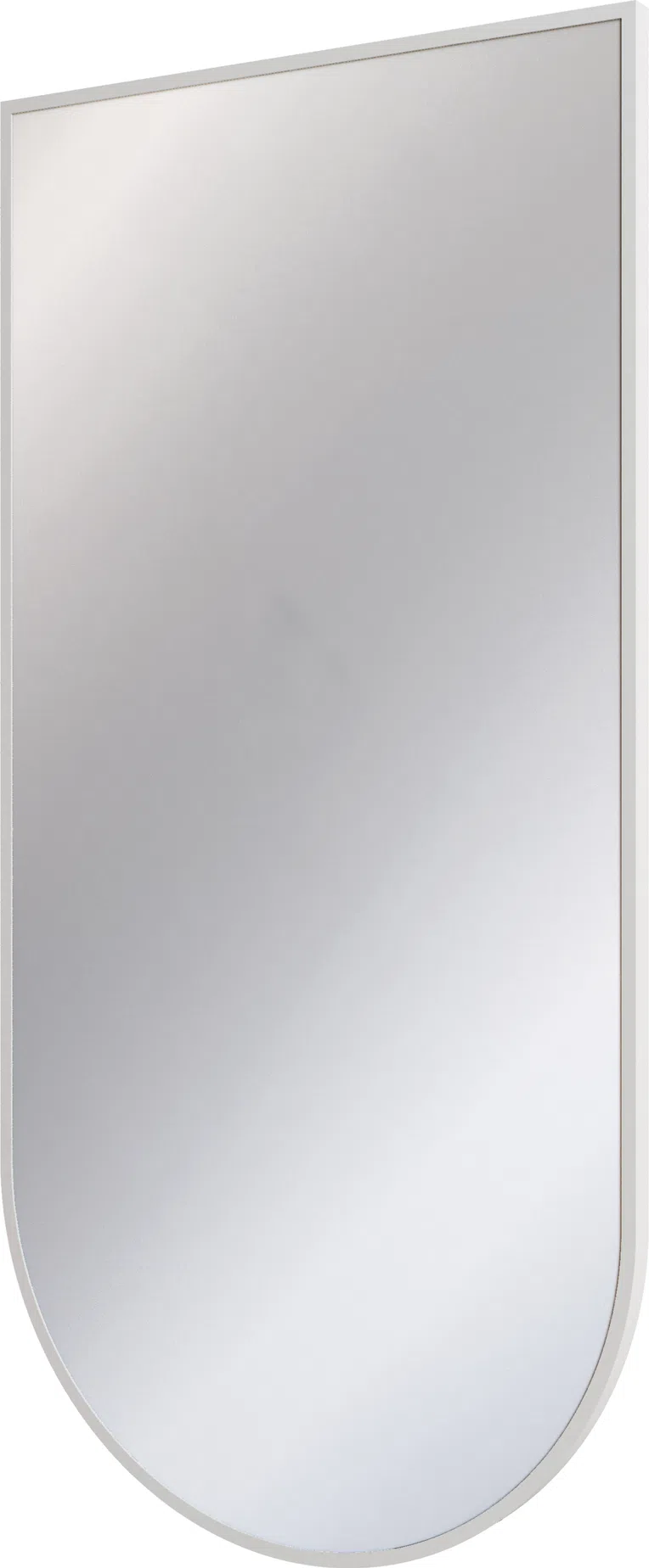 Lustro łazienkowe asymetryczne 50x100 cm Silia w ramie bianco Deante ADI_A851