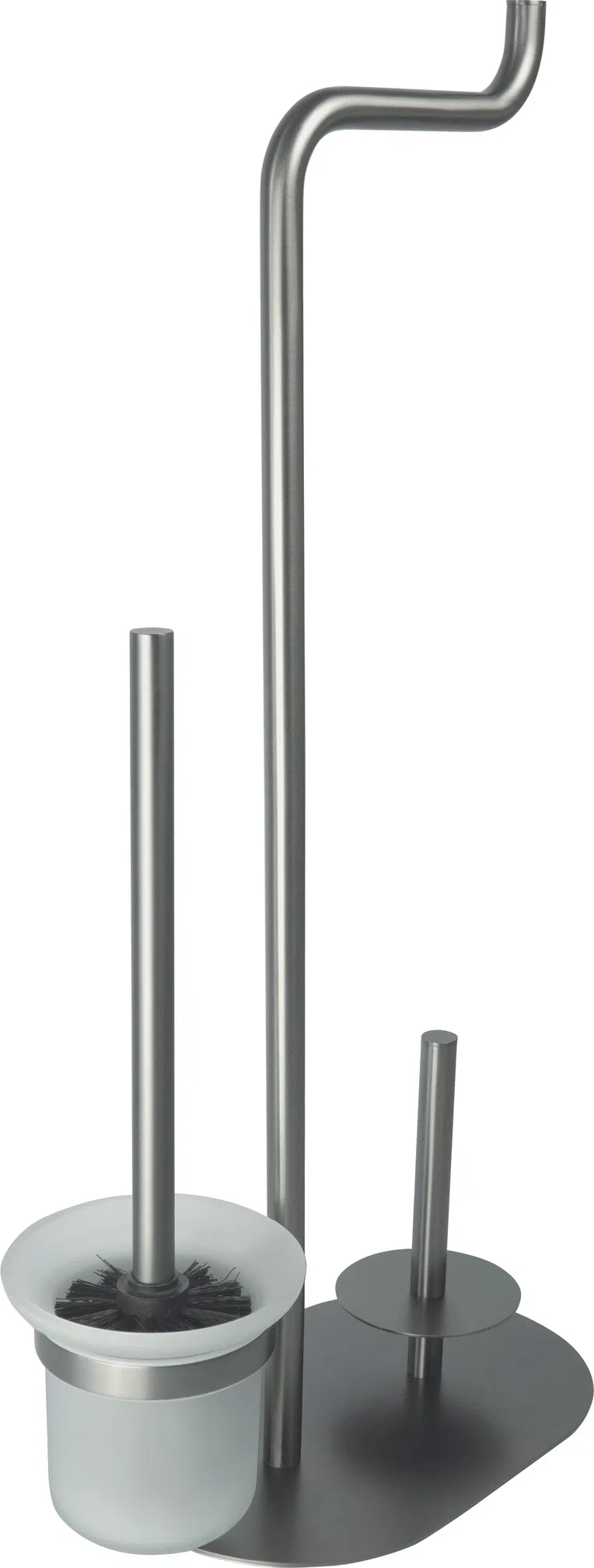 Stojak łazienkowy na papier ze szczotką WC Deante Silia titanium ADI_D732