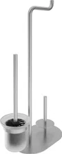 Stojak łazienkowy na papier ze szczotką WC Deante Silia stalowy szczotkowany ADI_F732