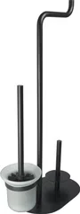 Stojak łazienkowy na papier ze szczotką WC Deante Silia nero ADI_N732