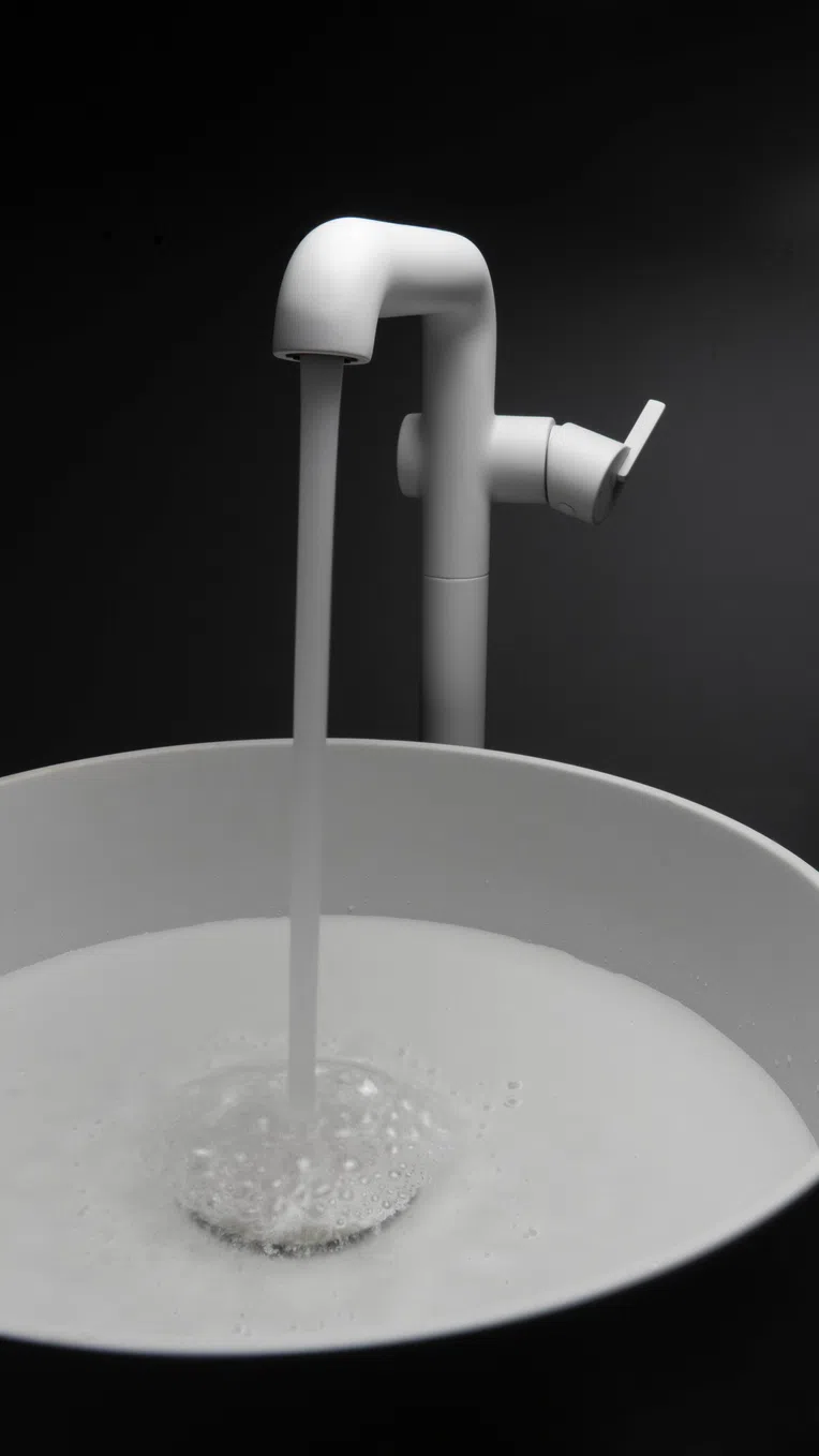 Umywalka nablatowa Deante Silia 36 cm okrągła alabaster CQS_AU4S