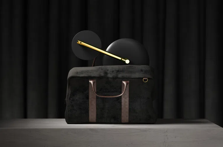 Lusterko kosmetyczne stawiane Deante Silia złoty połysk ADI_Z812