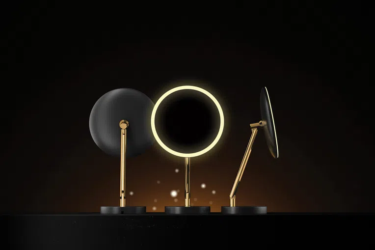 Lusterko kosmetyczne stawiane Deante Silia złoty połysk ADI_Z812