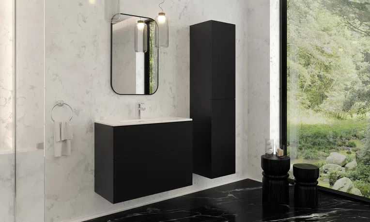 Lustro łazienkowe prostokątne 50x75 cm Deante Mokko w ramie nero ADM_N801