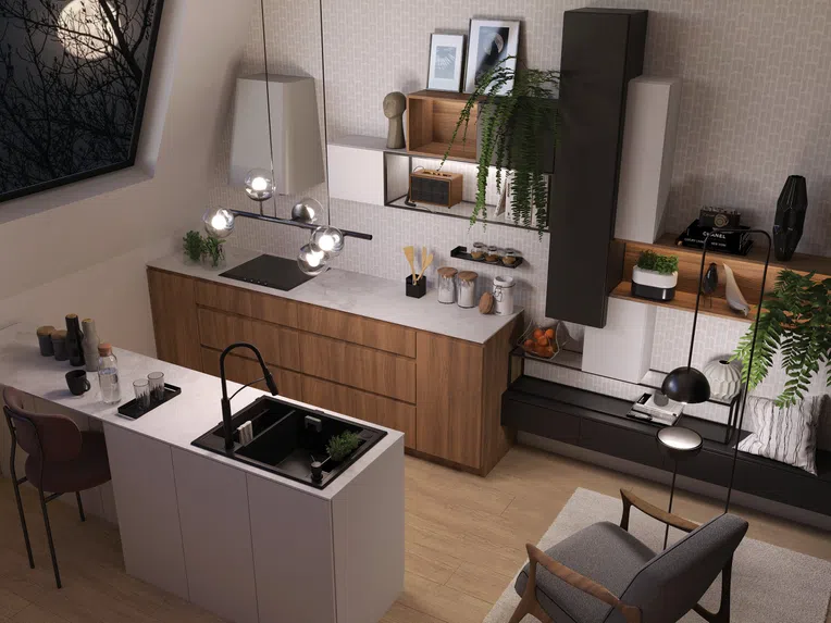 Półka łazienkowa Deante Mokko czarny mat ADM_N511