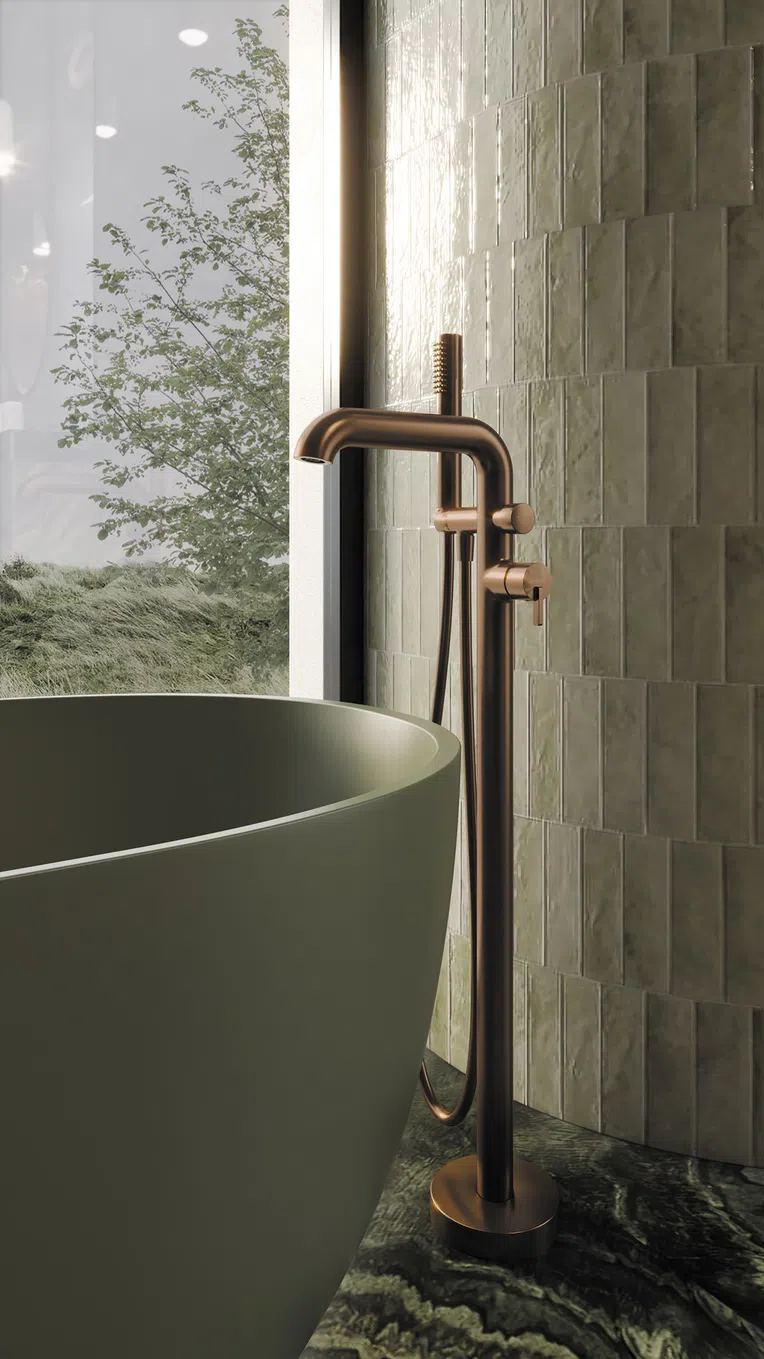 Bateria wannowa wolnostojąca Deante Silia brąz szczotkowany BQS_C17M