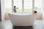 Wanna wolnostojąca Deante Arnika 170x72 cm owalna biały syfon chrom KDA_017V