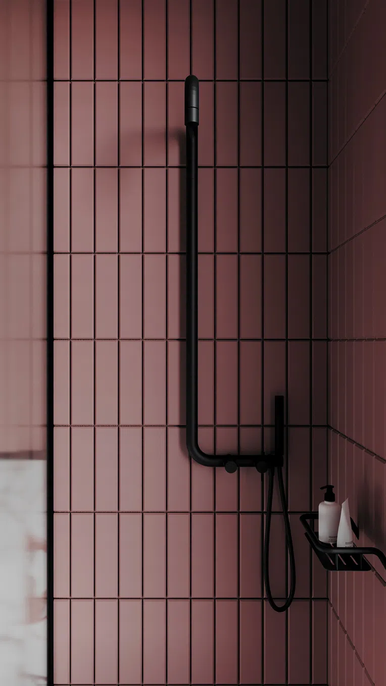 Koszyk prysznicowy mocowany Deante Silia nero ADI_N551