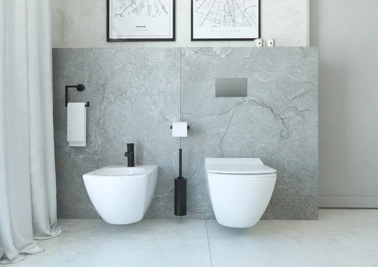 Zestaw Podtynkowy Deante Miska WC z deską Anemon Stelaż z przyciskiem biały CDZS6ZPW