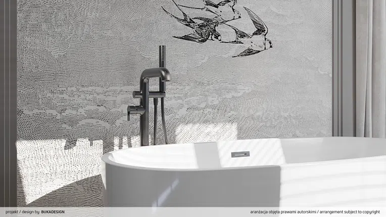 Wanna wolnostojąca Deante Alpinia 150x72 cm owalna biały połysk syfon chrom KDU_015W