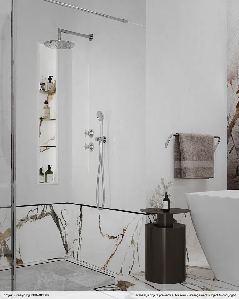 Ścianka kabiny prysznicowej Deante Kerria Plus 40x200 chrom transparentne KTSX072P