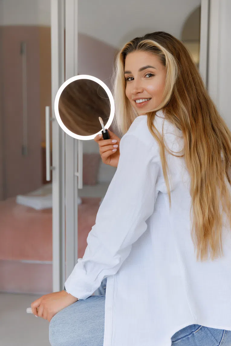 Lusterko kosmetyczne stawiane Deante Round chrom połysk ADR_0821