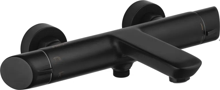 Bateria wannowa ścienna Deante Arnika nero BQA_N10M