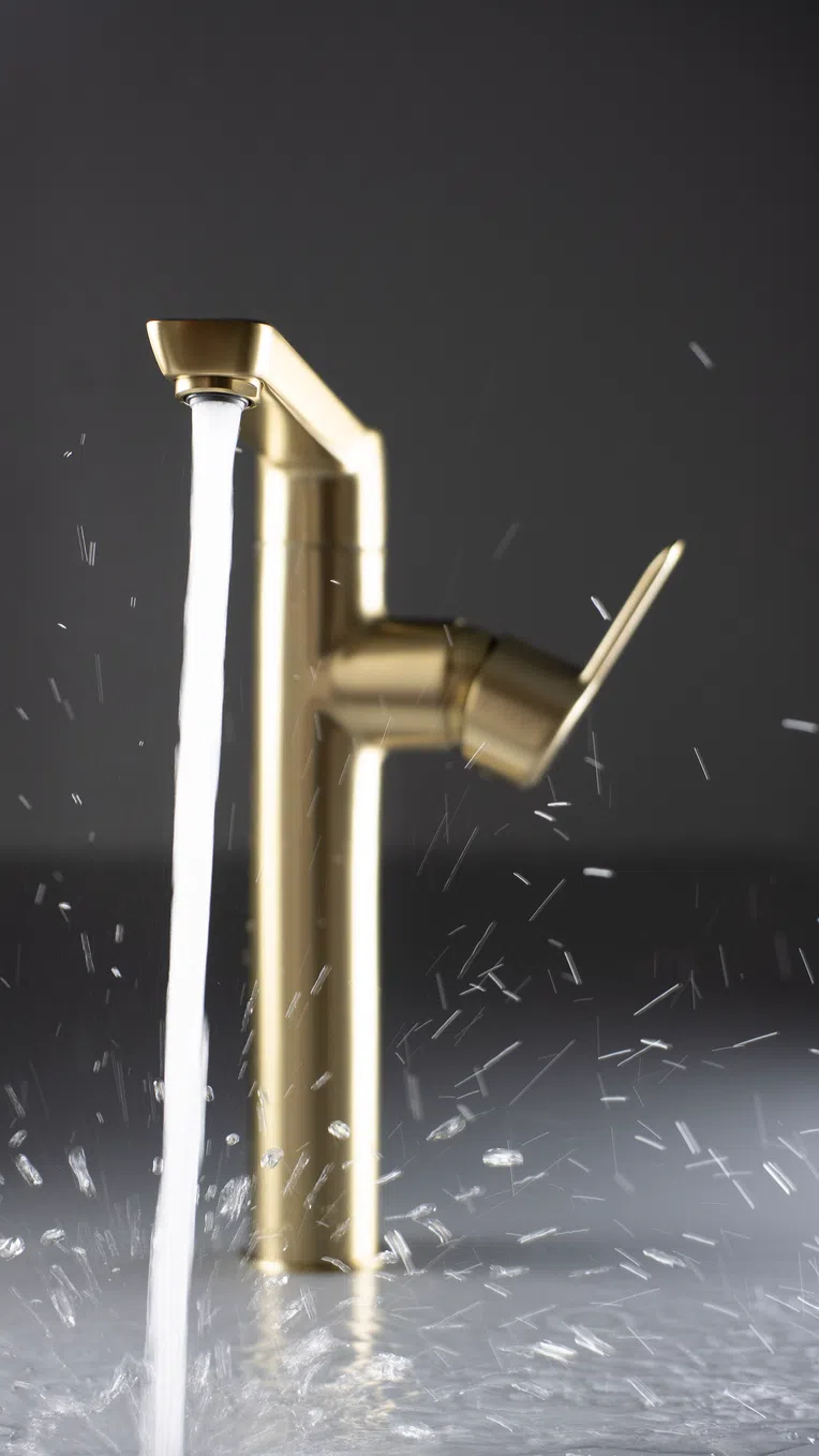 Bateria umywalkowa nablatowa Deante Arnika złoty szczotkowany BQA_R20K