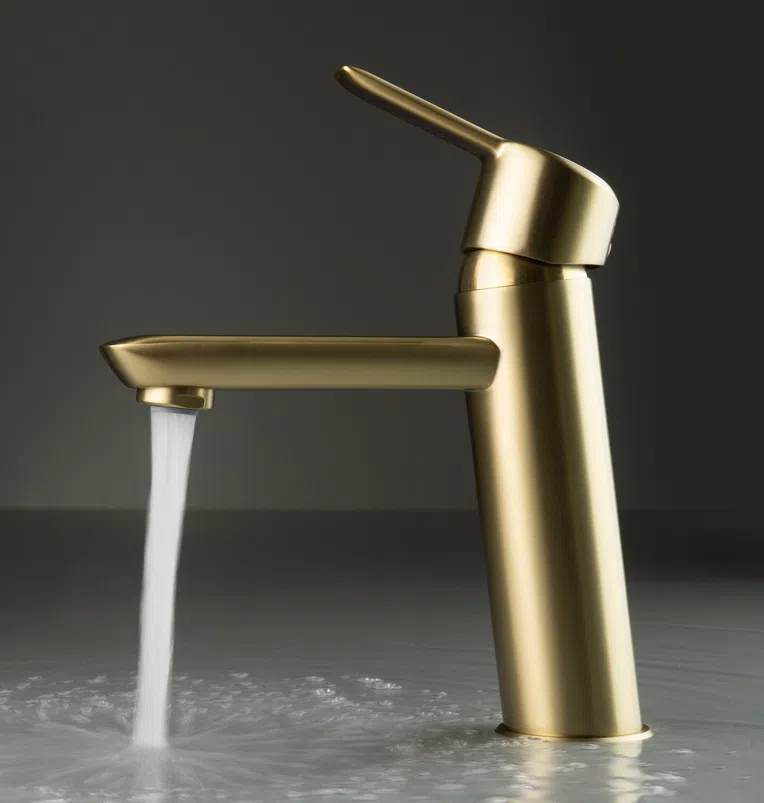 Bateria umywalkowa Deante Arnika złoty szczotkowany BQA_R20M