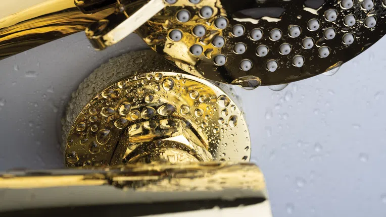 Bateria wannowa ścienna Deante Arnika złoty połysk BQA_Z10N