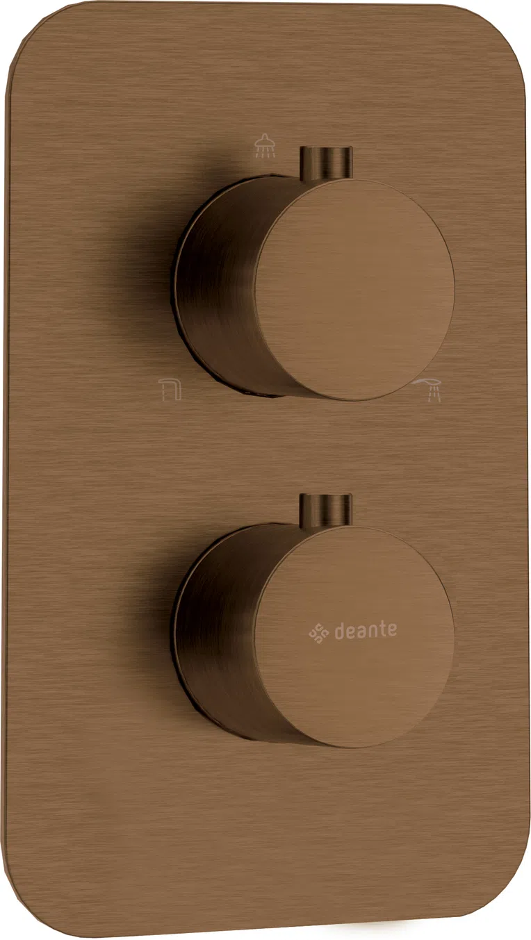 Element baterii prysznicowej podtynkowej do boxa termostatycznego Deante Therm brąz szczotkowany BXY_CEBT