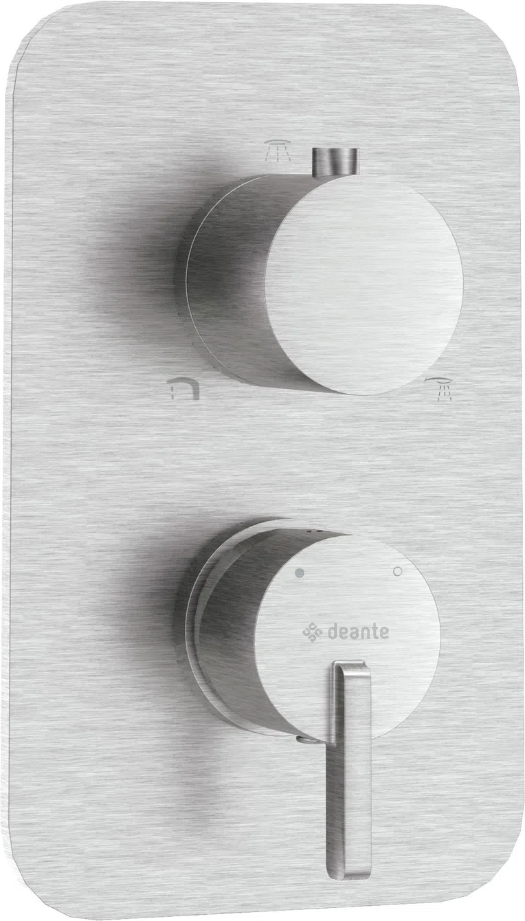 Element baterii prysznicowej podtynkowej Deante stal szczotkowana BXY_FQSM