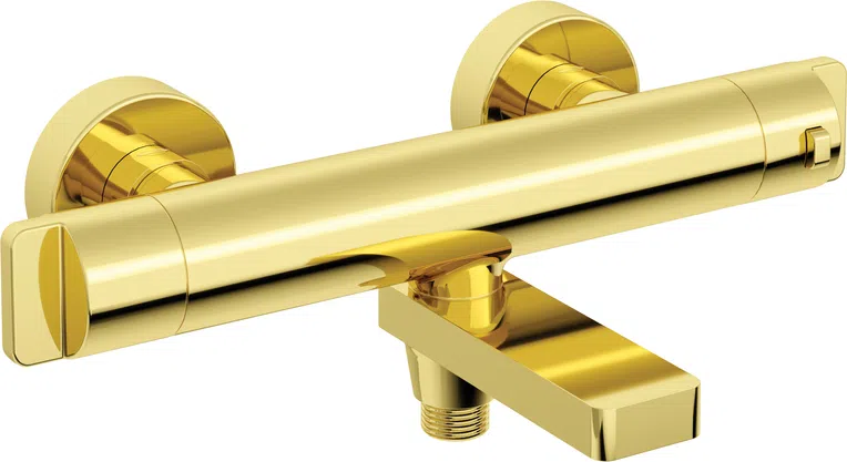 Bateria wannowa ścienna termostatyczna Deante Therm złoty połysk BCH_Z1BT