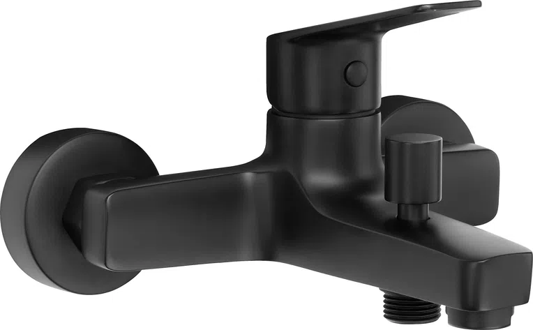 Bateria wannowa ścienna Deante Jaśmin czarny mat BGJ_N10M