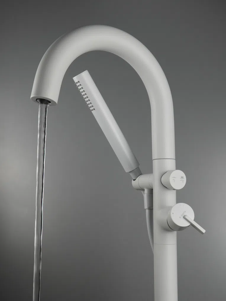 Bateria wannowa wolnostojąca Deante Silia bianco BQS_A17N