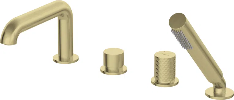 Bateria wannowa Deante Silia Hexa 4-otworowa złoty szczotkowany BHS_R14M