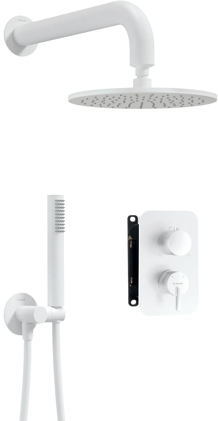Zestaw prysznicowy podtynkowy Deante Silia bianco BXYYAQSM