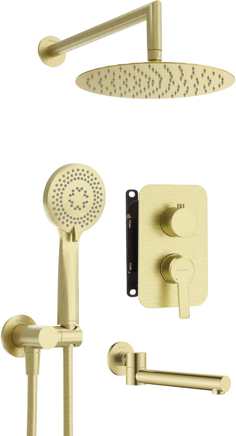 Zestaw prysznicowy podtynkowy Deante Arnika złoty szczotkowany BXYYRQAM
