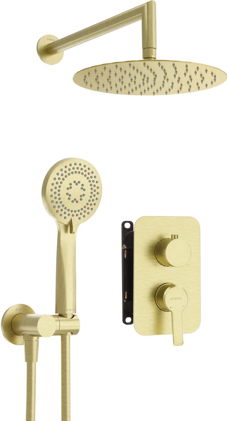 Zestaw prysznicowy podtynkowy Deante Arnika złoty szczotkowany BXYZRQAM