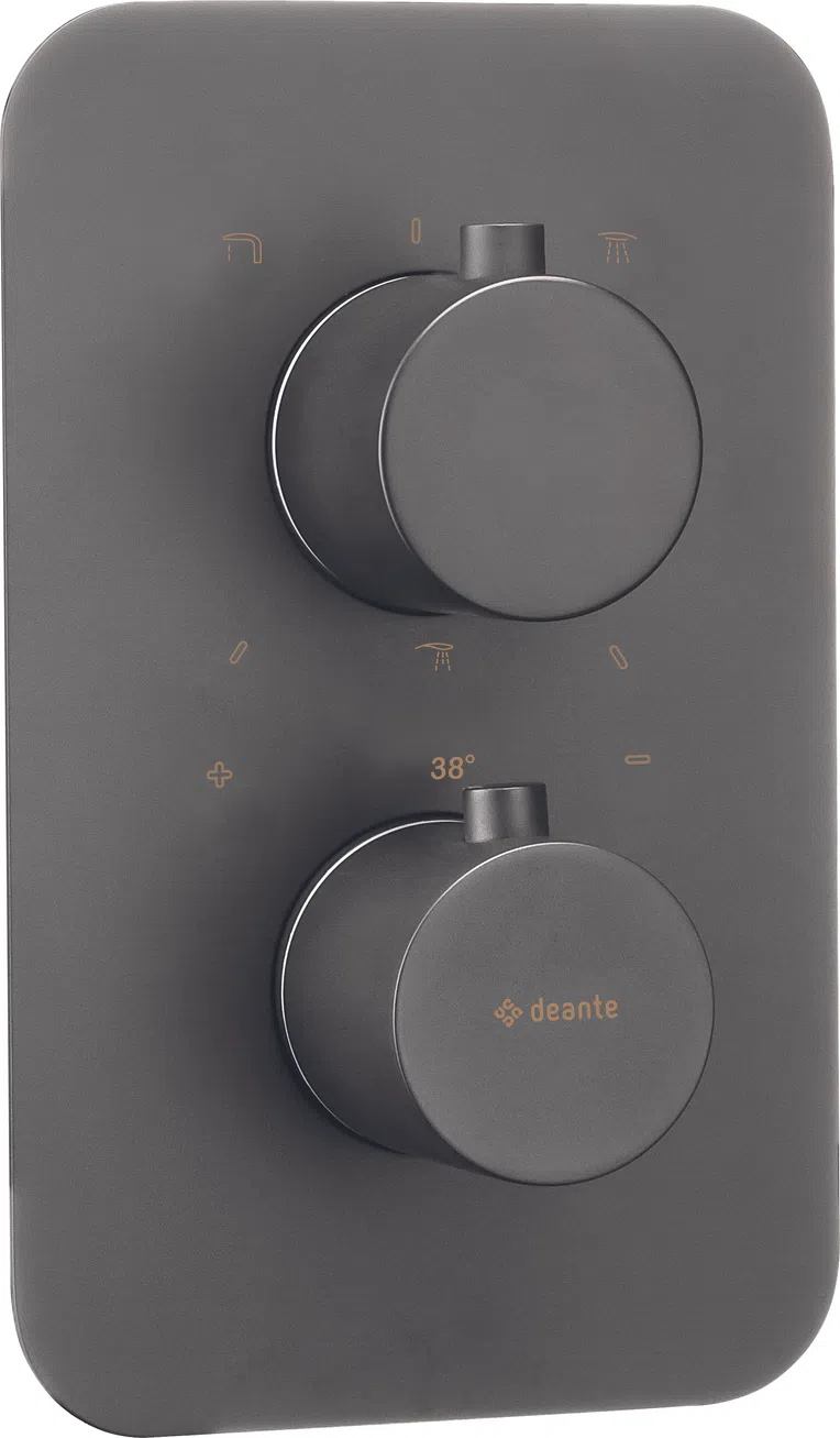 Element baterii prysznicowej podtynkowej do boxa termostatycznego Deante Box titanium BXY_DEBT