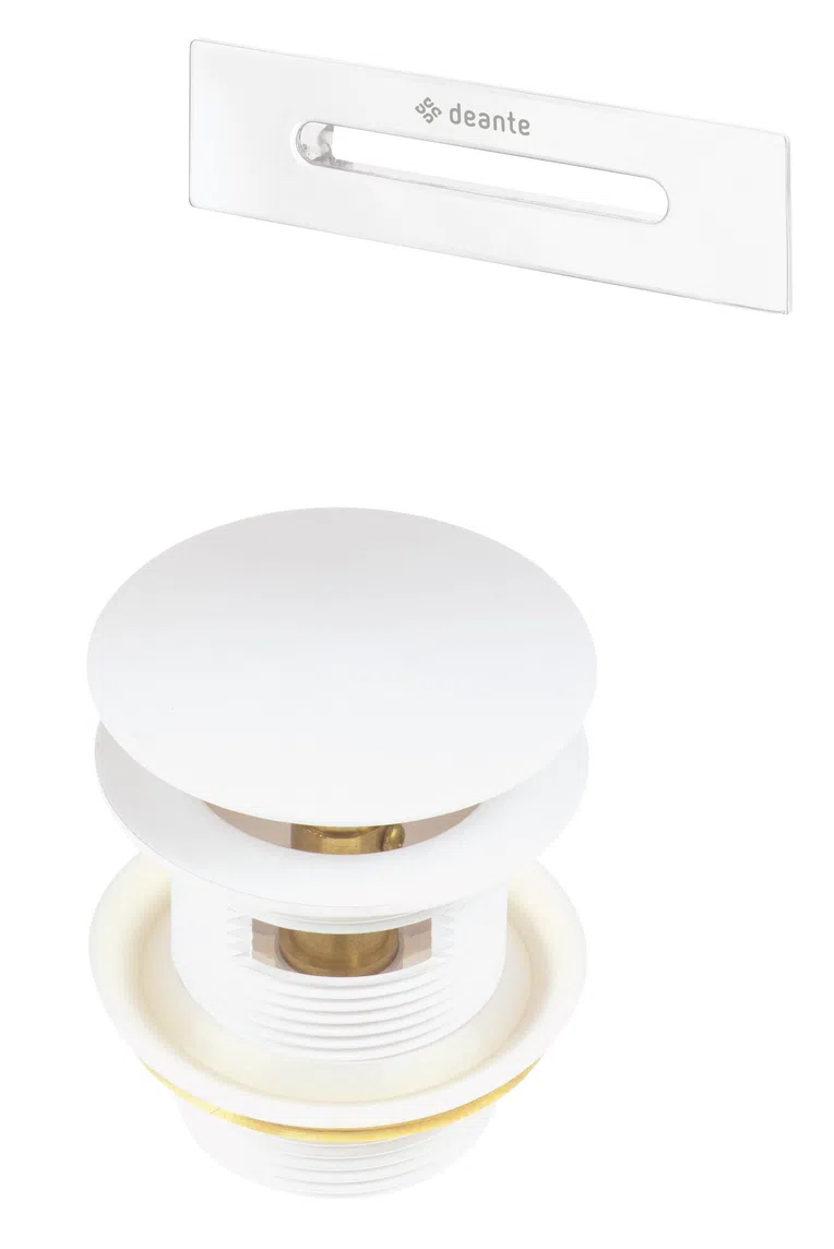 Korek Klik-Klak i przelew do wanny Deante bianco KYY_A10B