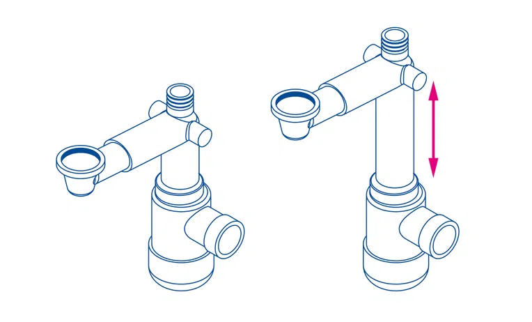 SYFON UMYWALKOWY DEANTE SPACE-SAVER LUX