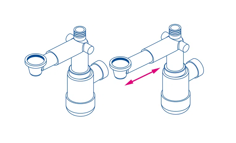 SYFON UMYWALKOWY DEANTE SPACE-SAVER LUX