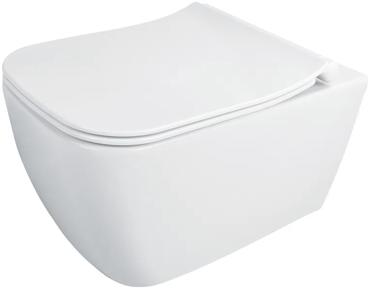 Miska WC wisząca Deante Hiacynt New bezkołnierzowa z deską wolnoopadającą duroplast CDYD6ZPW