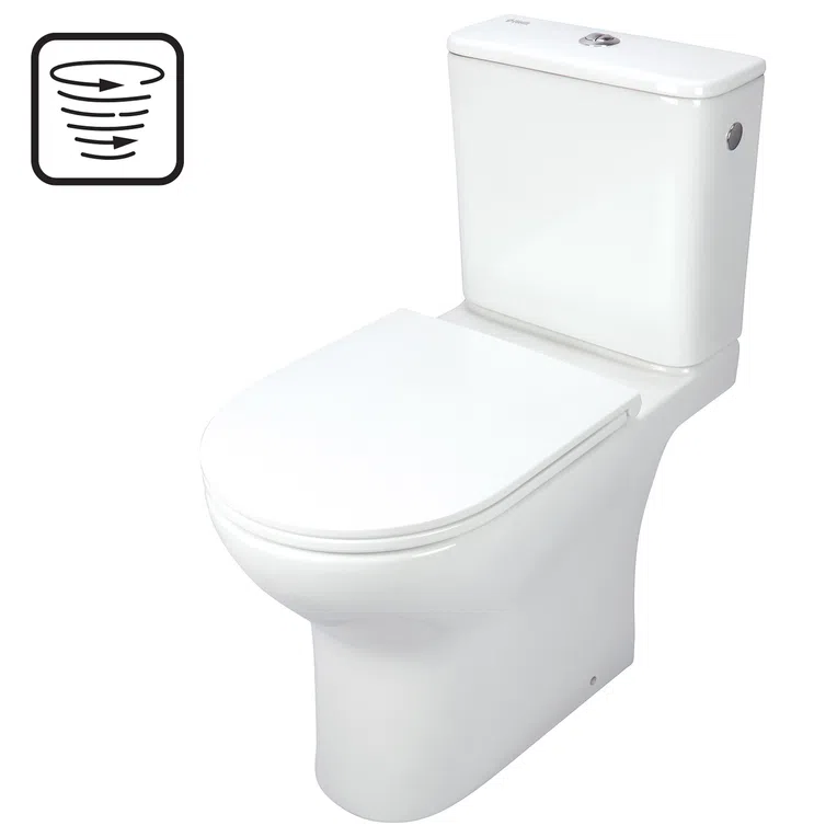 Kompakt WC Deante Jasmin z deską duroplast wolnoopadającą biały połysk CDJD6RPS