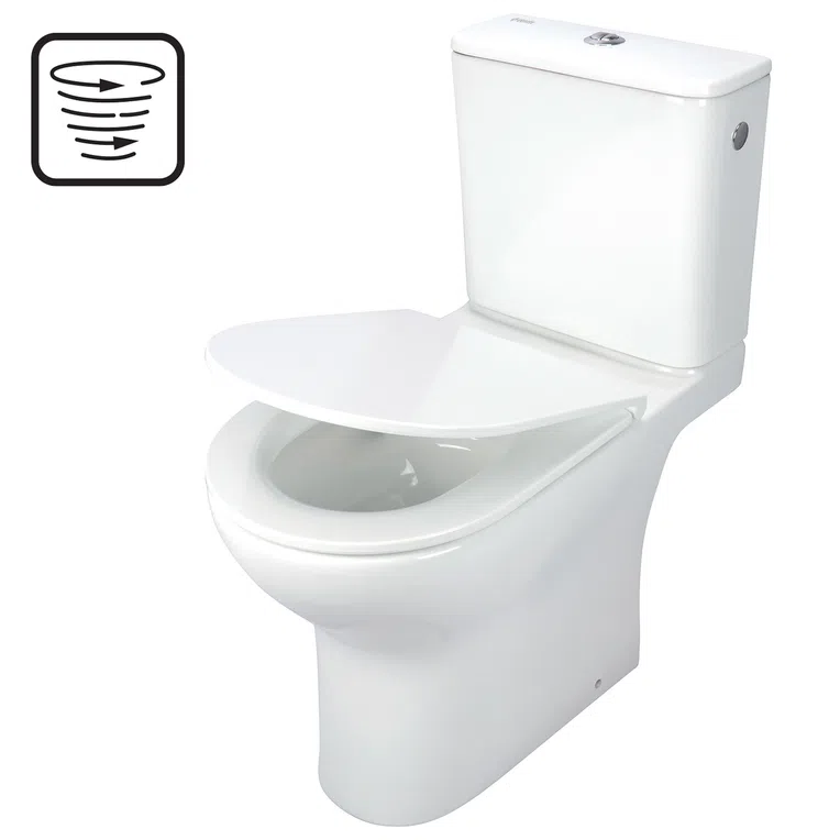 Kompakt WC Deante Jasmin z deską duroplast wolnoopadającą biały połysk CDJD6RPS